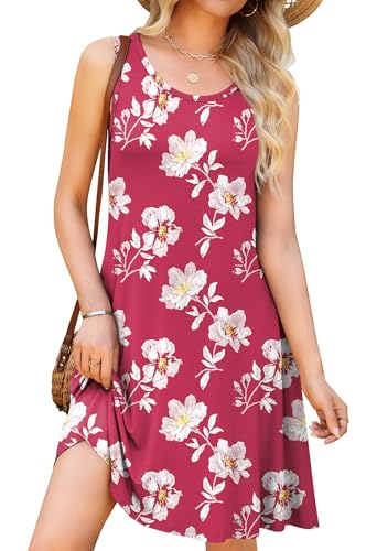 Image of WEACZZY Women Summer Casual Swing T Shirt Dresses Beach Cover up Loose Dress