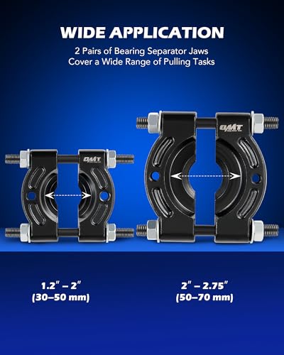 Image of OMT 30pc Bearing Puller & Blind Hole Bearing Race and Seal Extractor Kit | Bearing Separator Set and Blind Hole Bearing Puller for Wheel Bearing Bushing Axle Removal with Slide Hammer