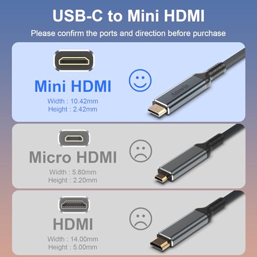Cable Mini HDMI a USB C 4K para MacBook y Steam Deck 6