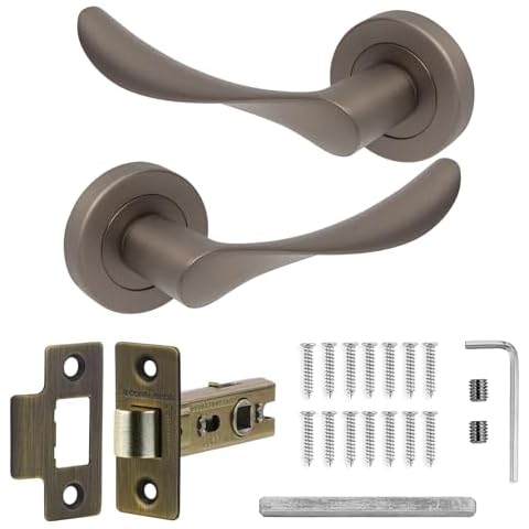 Decoranddecor Bronze Door Handle Levers Set Cover