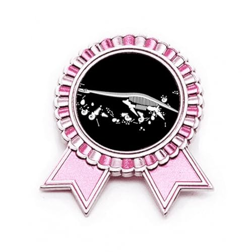 Badge dinosaure rose médaille de prix pour cadeau de naissance