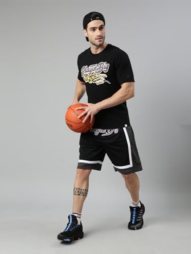 Image of XTEP PlayinBig Basketball Series, Basketball T-Shirts, Topwear, 100% Polyester, Basketball Inspired Style, Loose Fit, Basketbal Chest Print T-Shirt for Men (Multi Color Options)