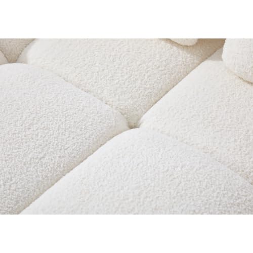 Modulares Ecksofa 3-Sitzer Couch – Montagefreies Sofa 260 cm mit hochdichtem Schaum, Samtstoff Dunkelgrau, tiefsitzend, kein Aufbau – ideal für Wohnzimmer & Lounge