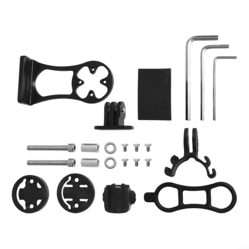 Bicycle Computer Mount Extension Bracket, For Garmin GPS Cycle Computers, Aluminum Alloy CNC Handlebar Stem Holder With Bottom Hanging Camera And Flas
