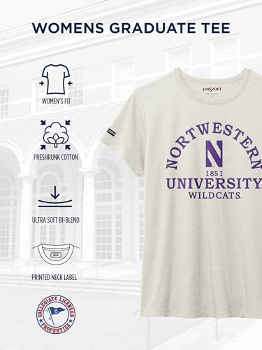 JanSport NCAA Officially Licensed Graduate Short Sleeve T Shirt for Women, Soft & Breathable Cotton-Polyester Blend Crewneck T Shirt with Graphic Detailing, Everyday University Fan Apparel - image 4