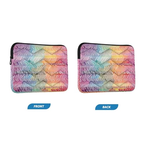 Funda para laptop 13-14 pulg impermeable con diseño rayado colorido miniatura 2