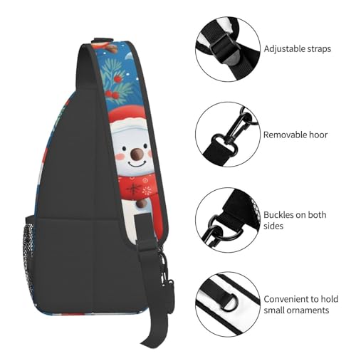 Mochila tipo bandolera Christmas Fox Snowman para mujer y hombre miniatura 5