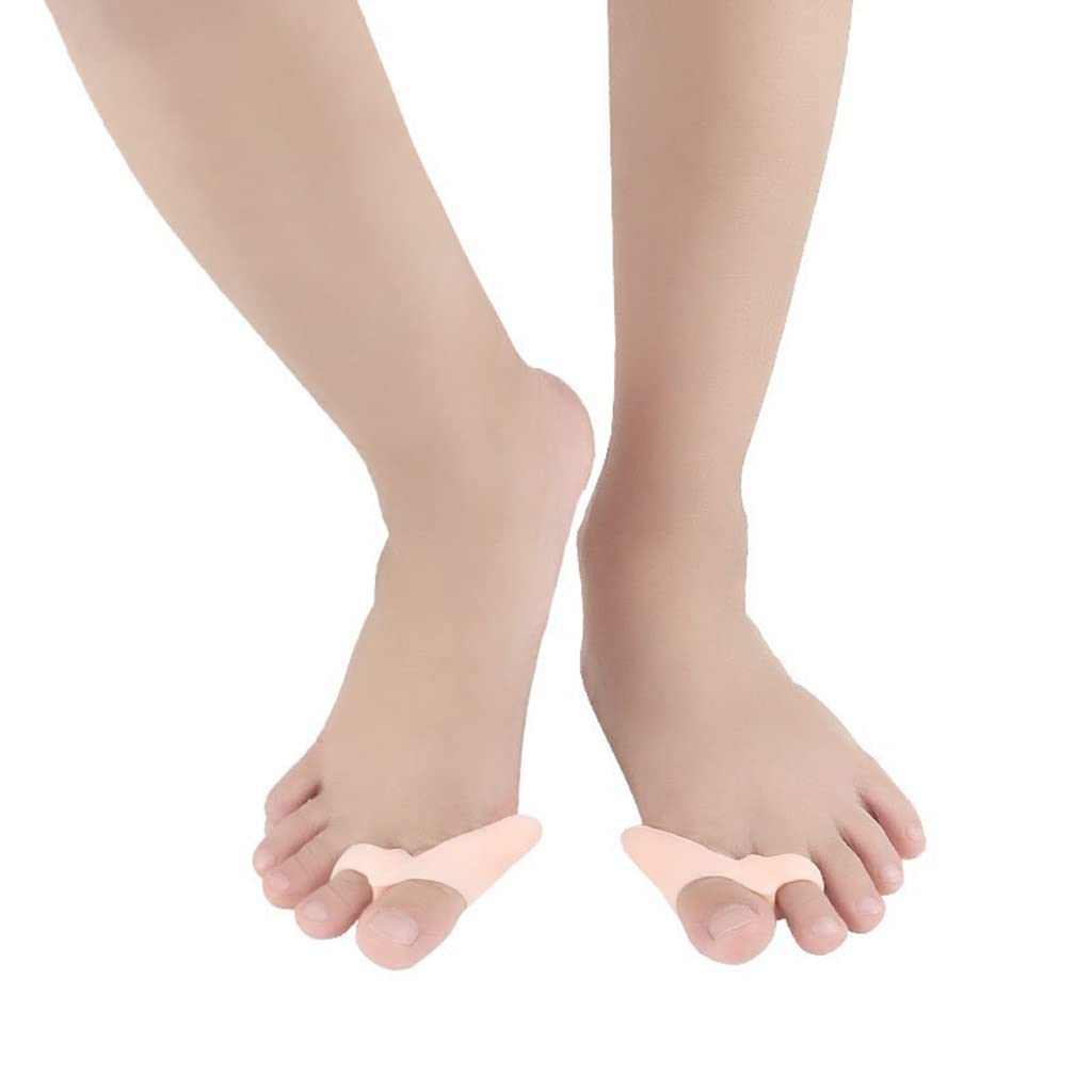 Separadores de dedos de gel de silicona con protector de juanete, alisador de dedos para Hallux Valgus, separador de dedos, alivia el dolor en las articulaciones doloridas del juanete, cuidado de los