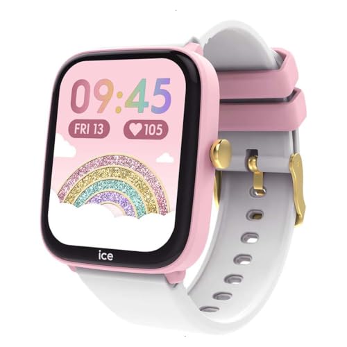 Ice-Watch - ICE smart junior 2.0 Pink White - Rosafarbene Connected Watch für Kinder mit weißem Silikonarmband - 022797 (1,75 inch)