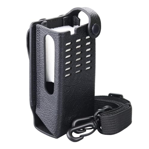 Étui protection cuir véritable R7A pour radio bidirectionnelle haute résistance