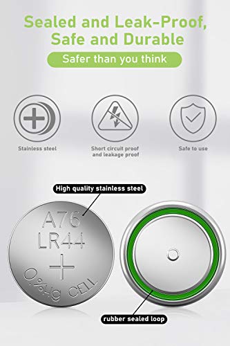 image for POWEROWL LR44 Batteries 24 Count, High Capacity AG13 357 303 SR44 L115