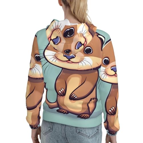 Sweat à capuche loutre EdWal le pull imprimé qui apporte douceur et sourire - 4