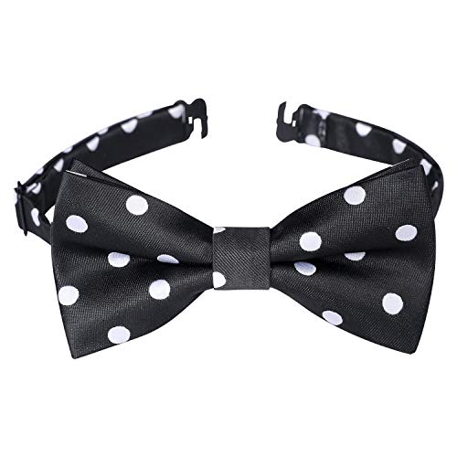 Image of HISDERN Bow Ties for Boys Pre Tied Toddler Bow Tie Adjustable Kids Bowties Clip On Fun Patterned Bowties for Wedding Party