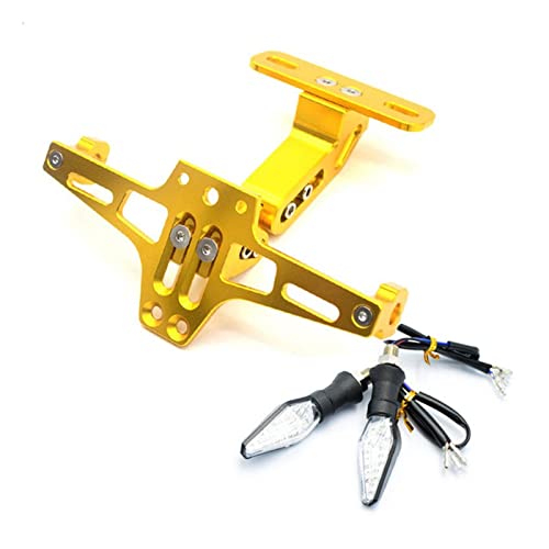 Support de plaque moto réglable couleur or pour sorties urbaines en Yamaha TMAX Xmax