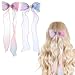 WLLHYF 2 Stück Haarschleifen für Mädchen Buntes Band Prinzessin Perle Quasten Stickereiband Mädchen Haarspangen Zubehör für Mädchen Kinder Frauen Prinzessin Hochzeit Geburtstagsfeier (Lila+Blau) Quasten günstig Kaufen-WLLHYF 2 Stück Haarschleifen für Mädchen Buntes Band Prinzessin Perle Quasten Stickereiband Mädchen Haarspangen Zubehör für Mädchen Kinder Frauen Prinzessin Hochzeit Geburtstagsfeier (Lila+Blau)