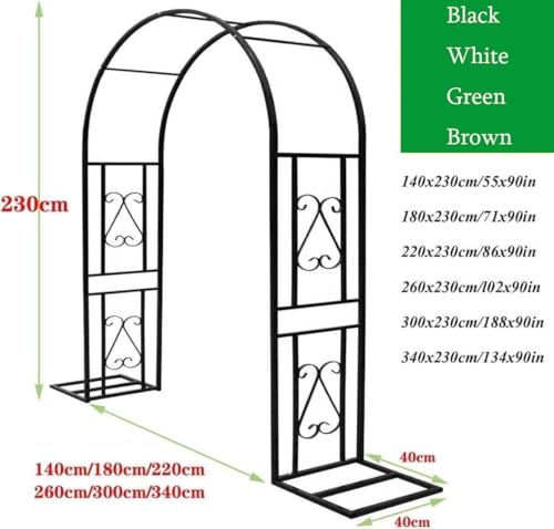 Arco de jardín de metal resistente acabado antiguo de paquete plano 3
