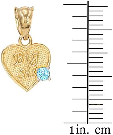14k Yellow Gold Mom-Big Sis-Lil Sis Breakable Hearts 3-Piece Charm Pendant Set with Personalized Birthstones - Image 4