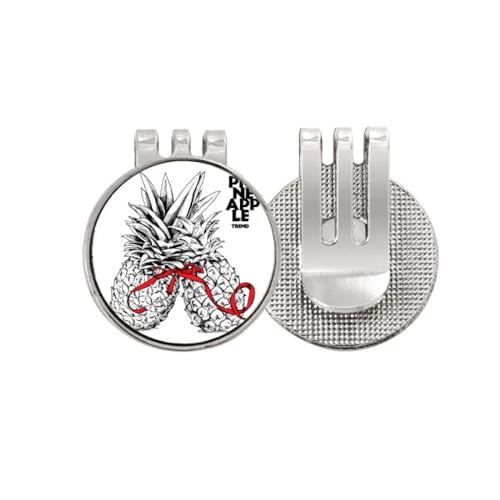 Marqueur de balle de golf original PineFruit émaillé idée cadeau pour couple passionné