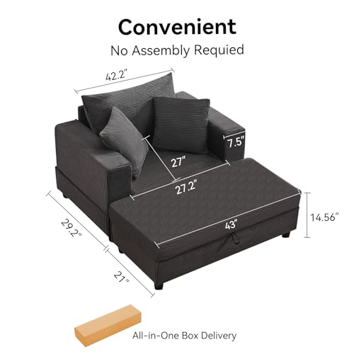 Chaise longue con reposapiés que soluciona el desorden textil 6