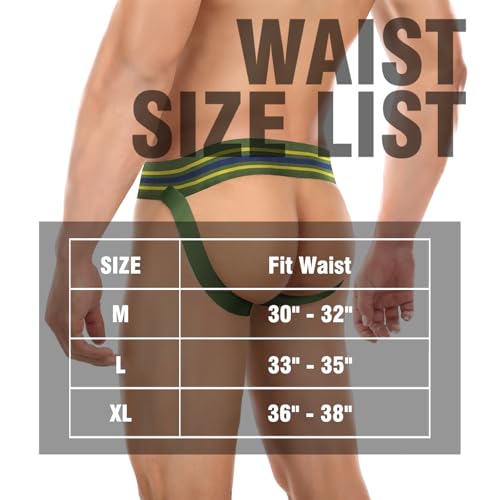 JOCKLAND Cueca masculina de malha larga, suporte atlético para vasectomia de ginástica, Verde, GG