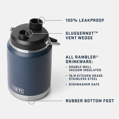 Image of YETI Rambler Half Gallon Jug 2.0, Vacuum Insulated, Leakproof, Stainless Steel with MagCap, Wetlands Camo