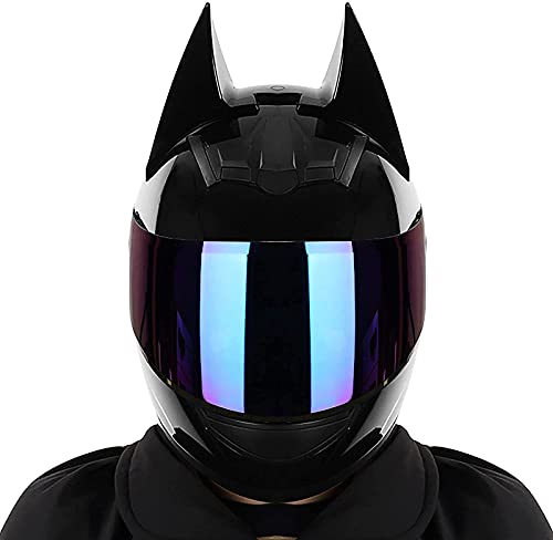 Casque Batman, moto électrique approuvée DOT/ECE pour hommes et femmes, casque intégral de Motocross de course cool D,XL