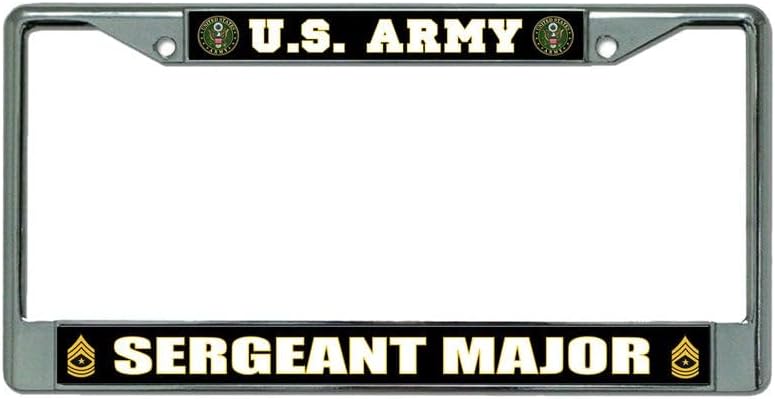 U.S. Army Sergeant Major Chrome License Plate Frame
