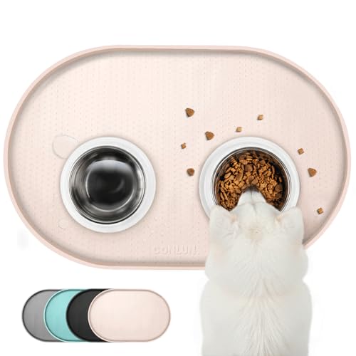 Conlun Napfunterlage Hund,1,2cm Hohe Ränder Futtermatte Katzen zur Vermeidung von Verschüttungen,BPA-Freie Silikonmatte mit Rand Gummi-Hundenapf Unterlage für Futter- und Wassernäpfe(Beige,48x30 cm)WT Conlun Napfunterlage Hund,1,2cm Hohe Ränder Futtermatte Katzen zur Vermeidung von Verschüttungen,BPA-Freie Silikonmatte mit Rand Gummi-Hundenapf Unterlage für Futter- und Wassernäpfe(Beige,48x30 cm)WT