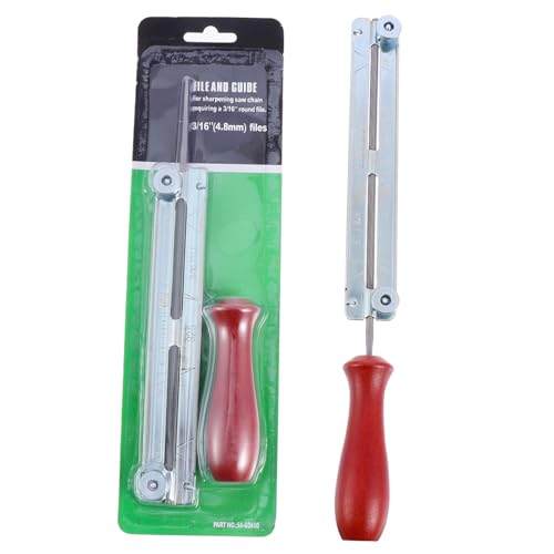 Afilador de cadena para motosierra con mango de madera y archivos múltiples duradero 2