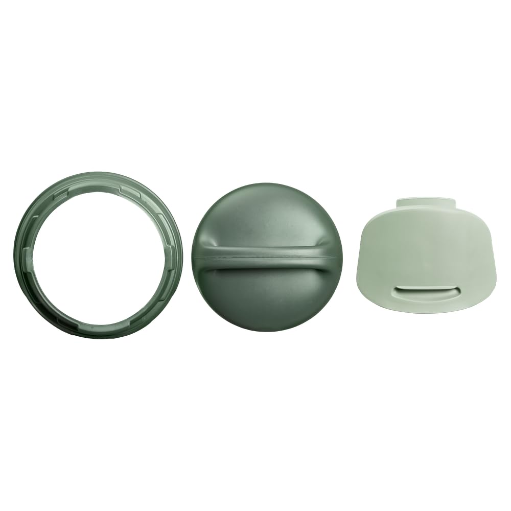 Elho Green Basics kompostownik ogrodowy, 200 l, 100% plastik z recyklingu, Ø dł. 66,6 x szer. 65,0 x wys. 72,5 cm, zielony/zielony liściasty