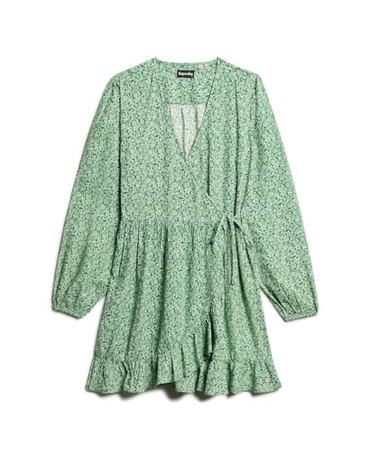 Robe portefeuille courte manches longues imprimée femme Superdry - vue 10