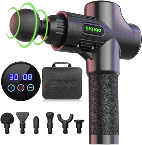Massagepistole, Massagepistole Massagegerät bis zu 4800U/min Massage Pistole, Muskel Massage Gun Muskelmassagegerät (Schwarz) – Ansicht 1