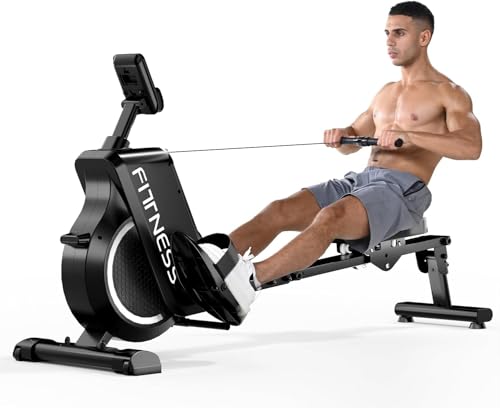 Botifly Rowing Machines for Home Gym, Magnetic Rowing Machine with 8 Levels Resistance, Extended Track, Tablet Holder