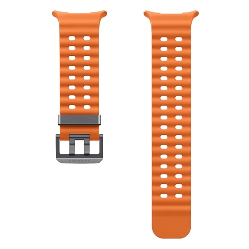 Image of SAMSUNG Galaxy Watch Ultra Marine Band, Smartwatch Replacement Strap for Men and Women, One Click Attachment, ET-SNL70MOEGUJ, Orange
