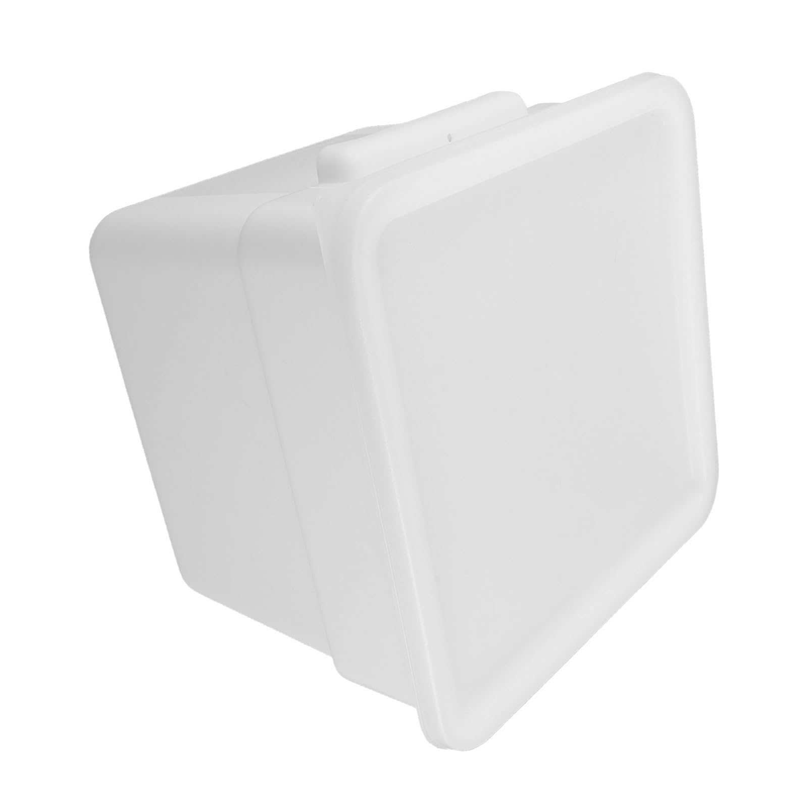 POPETPOP Contenitore Quadrato in Plastica con Coperchio 12l Bianco | Manico Integrato, Adatto per Cucina e Meal Prep, Dimensioni 29, 00x29, 00x21, 00cm