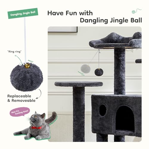 Árbol para gatos ANTONIA de varios niveles gris miniatura 4
