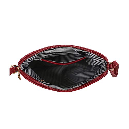 Image of SG SUGU Lunar Lightweight Medium Dome Crossbody Bag Shoulder Bag with Tassel | Zipper Pocket | Adjustable Strap