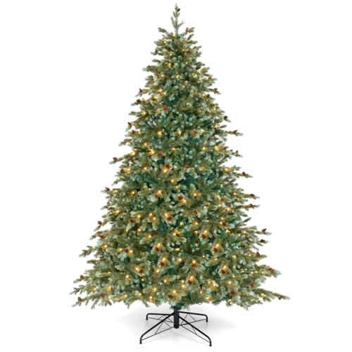 GOFLAME 7FT Pre-Lit Christmas Tree, Artificial Xmas Tree with 846