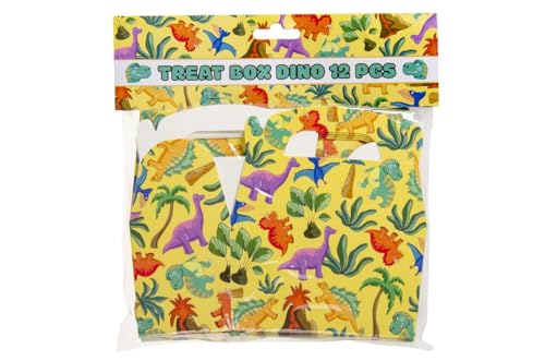 DUCKIEZ 12 pack of Treatboxes. Treatbox is perfect for filling with toys and sweet for any party or event! (Dinosaur, 12, Count)