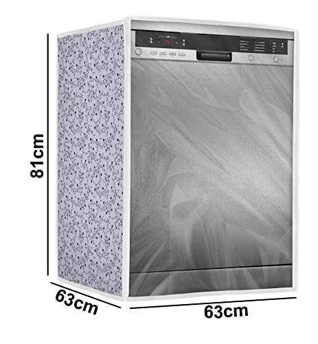 Image of Amazon Brand - Umi. Dishwasher Cover Suitable for Bosch of 12, 13, 14, and 15 Place Setting (63X63X81CMS, White & Grey)