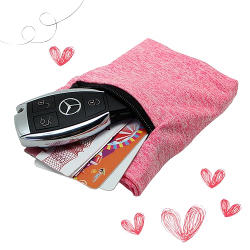 Image of boshiho Unisex Zippered Wristband Pouch Runner's Wrist Pocket Reversible Wrist Wallet