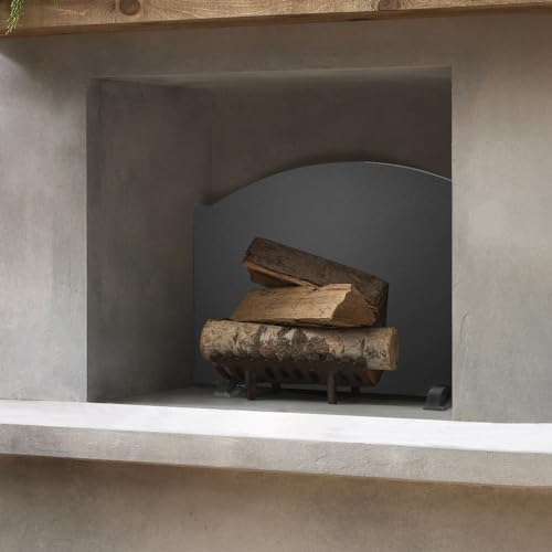 IGOHEALS Fireplace Fireback with Feet- Fire Back 31 Inch Fireplace Iron Wall Protection Refractory Panels Plate Heat Reflect - Thumbnail 7