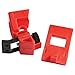 Zing Green Products Lockout Safety Supply 7256 120/277V Clamp-On Breaker Lockout with Cleat, Fits Breakers 9/16' W x 3/8' L, Red