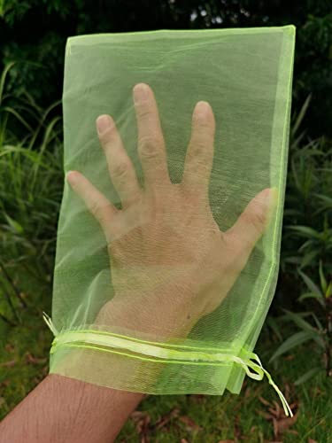 LINSOCLE Sachet Protection Raisin,100 pièces Sac de Protection Fruits, Sachets en Organza Respirant avec Cordon de Serrage 30cm x 20cm pour Potéger Les Grappes de Raisin des Frelons et des Oiseaux – vue 5