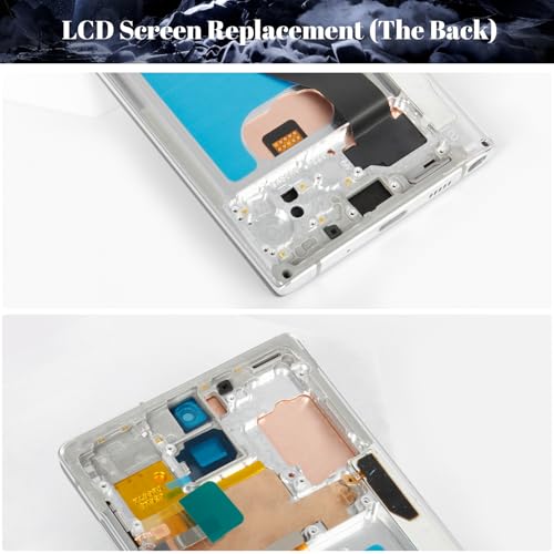 Écran LCD pour Samsung Note 10 argenté avec châssis de remplacement TFT - 4