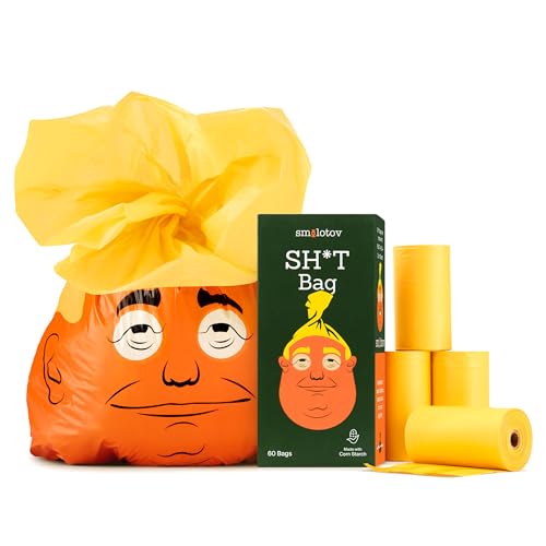 Smolotov Premium Dog Poop Bags The Original & Viral Doggie Poop Bag Rolls Unscented Leakproof 4 Rolls (60 Count) - Stable Genius