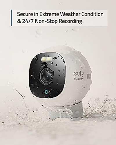 eufy Security Solo OutdoorCam C22, samowystarczalna kamera monitorująca do użytku na zewnątrz, rozdzielczość 1080p, reflektor, widoczność w nocy w kolorze, bezpłatne użytkowanie, ochrona IP67