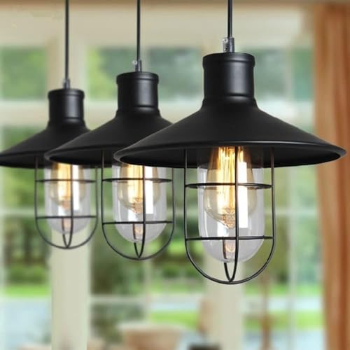 Lámpara de techo vintage E27 para iluminar techos oscuros de madera 6