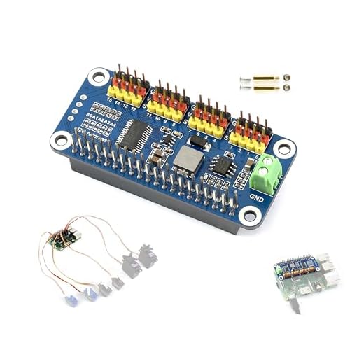 PWM Servo Motor Driver HAT compatibile con Raspberry Pi 5/4/3B+/ 3B Zero/Zero W/Zero WH e Jetson Nano, 16 canali 12-bit I2C Interfaccia dritta Pinheader