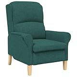 XHNIFBN Sessel Dunkelgrün 76x94x102 cm Stoff mit Massivholzbeinen Modernes Design Bequem & Langlebig für Wohnzimmer Schlafzimmer Büro